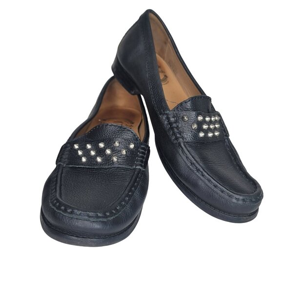 Driver Club USA Leather Studded flat Loafers Size 7 - Picture 3 of 8